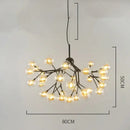 GobekUsa Heracleum Firefly Glass Round Ball Chandelier - Luxury Staircase Dining Room Lighting