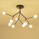 GobekUsa Heracleum Firefly Glass Round Ball Chandelier - Luxury Staircase Dining Room Lighting
