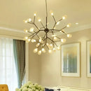 GobekUsa Heracleum Firefly Glass Round Ball Chandelier - Luxury Staircase Dining Room Lighting