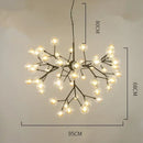 GobekUsa Heracleum Firefly Glass Round Ball Chandelier - Luxury Staircase Dining Room Lighting
