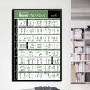Modern fitness canvas poster wall art set home gym training chart by Decorbites