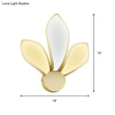 GobekUsa Simple Acrylic LED Petal Wall Sconce with 3 Lights for Bedroom Lighting in Neutral/White/Warm Light