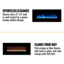 Modern Flames Ambiance Built-In Electric Fireplace With LED Flame Technology, 60" [AL60CLX2-G] (SAK12890)