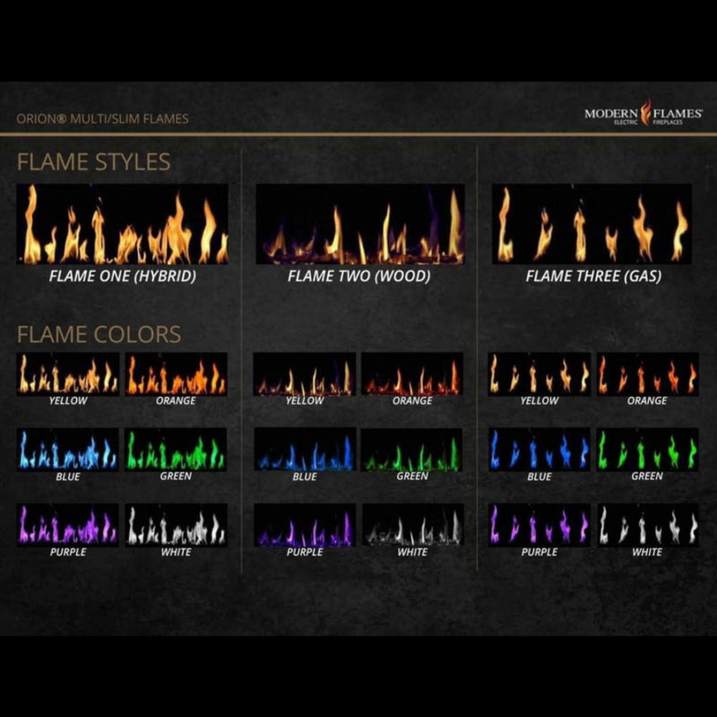 Modern Flames Orion Slim 60" Heliovision Single-Sided Electric Fireplace [OR60-SLIM] (SAK73157)