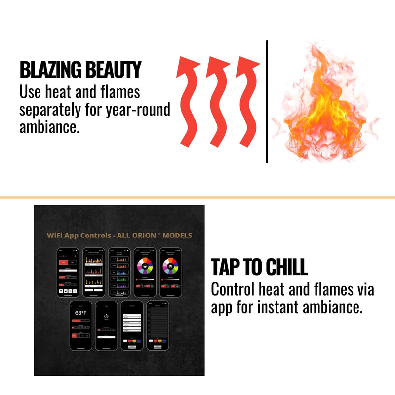 Modern Flames Orion Multi 100" Heliovision Multi-Sided Electric Fireplace [OR100-MULTI] (SAK38017)