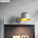 GobekUsa Modern Flare Wall Mount Sconce with 1 Head, Metal Shade, in Black/White/Blue