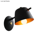 GobekUsa Modern Flare Wall Mount Sconce with 1 Head, Metal Shade, in Black/White/Blue