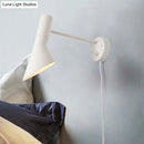 GobekUsa Modern Flare Wall Sconce Light in White/Grey with Rotating Node