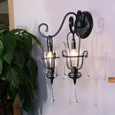 GobekUsa Modern Flared Black Wall Lamp with Clear Glass Shade