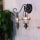 GobekUsa Modern Flared Black Wall Lamp with Clear Glass Shade