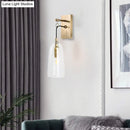 GobekUsa Modern Flared Wall Mount Lamp - 1 Light Gold Sconce with Clear Glass Shade