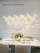 GobekUsa Crystal LED Chandelier: Modern Luxury Flower Shaped Decorative Lighting