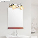GobekUsa Modern Flower Shade Vanity Wall Light Fixture - Clear Glass, Silver Finish, 2/3 Lights - Ideal for Bathroom - 12"/18" W