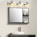 GobekUsa Modern Flower Shade Vanity Wall Light Fixture - Clear Glass, Silver Finish, 2/3 Lights - Ideal for Bathroom - 12"/18" W
