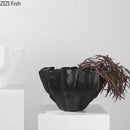 GobekUsa Black Resin Bud Vase Modern Room Decor Flowers Arrangement Desk Vase