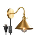 GobekUsa Adjustable Copper Wall Sconce Edison Lamp LED - Modern Bedroom Bathroom Light