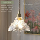 GobekUsa Brass Glass Pendant Light - Luxury Minimalist LED Nordic Flower Restaurant Lamp