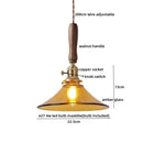 GobekUsa LED Walnut Copper Pendant Light with Knob Switch - Modern Style Lighting Fixtures