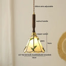 GobekUsa LED Walnut Copper Pendant Light with Knob Switch - Modern Style Lighting Fixtures