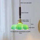 GobekUsa LED Walnut Copper Pendant Light with Knob Switch - Modern Style Lighting Fixtures