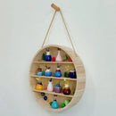 GobekUsa Circular Wooden Frame Toy Storage Rack & Wall Decoration
