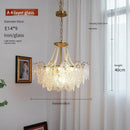 GobekUsa Clear Glass LED Chandelier: Modern French Style for Living Room, Bedroom, Kitchen.