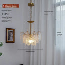 GobekUsa Clear Glass LED Chandelier: Modern French Style for Living Room, Bedroom, Kitchen.