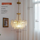 GobekUsa Clear Glass LED Chandelier: Modern French Style for Living Room, Bedroom, Kitchen.
