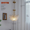 GobekUsa Clear Glass LED Chandelier: Modern French Style for Living Room, Bedroom, Kitchen.