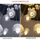 GobekUsa Crystal Ball Chandelier Pendant Light for Staircase Hallway Bar Décor