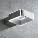 Modern frosted glass and black finish wall mount soap holder bathroom by Decorbites