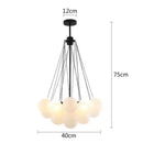 GobekUsa Frosted Glass Ball Pendant Lights for Modern Restaurant Chandelier