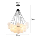GobekUsa Frosted Glass Ball Pendant Lights for Modern Restaurant Chandelier