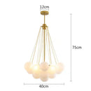 GobekUsa Frosted Glass Ball Pendant Lights for Modern Restaurant Chandelier