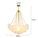 GobekUsa Frosted Glass Ball Pendant Lights for Modern Restaurant Chandelier
