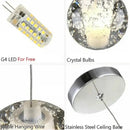 GobekUsa Crystal Ceiling Chandelier for Staircase & Hallway, Elegant Long Cable Pendant Light
