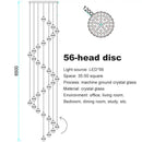 GobekUsa Crystal Ceiling Chandelier for Staircase & Hallway, Elegant Long Cable Pendant Light