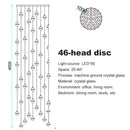 GobekUsa Crystal Ceiling Chandelier for Staircase & Hallway, Elegant Long Cable Pendant Light