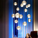 GobekUsa Crystal Ceiling Chandelier for Staircase & Hallway, Elegant Long Cable Pendant Light