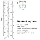 GobekUsa Crystal Ceiling Chandelier for Staircase & Hallway, Elegant Long Cable Pendant Light