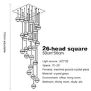 GobekUsa Crystal Ceiling Chandelier for Staircase & Hallway, Elegant Long Cable Pendant Light