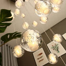 GobekUsa Crystal Ceiling Chandelier for Staircase & Hallway, Elegant Long Cable Pendant Light