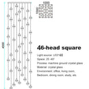 GobekUsa Crystal Ceiling Chandelier for Staircase & Hallway, Elegant Long Cable Pendant Light