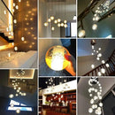 GobekUsa Crystal Ceiling Chandelier for Staircase & Hallway, Elegant Long Cable Pendant Light