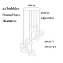 GobekUsa Bubble Ball Pendant Light: Golden Iron Glass Lamp for Kitchen Island, LED Fixtures