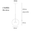 GobekUsa Bubble Ball Pendant Light: Golden Iron Glass Lamp for Kitchen Island, LED Fixtures