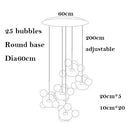 GobekUsa Bubble Ball Pendant Light: Golden Iron Glass Lamp for Kitchen Island, LED Fixtures