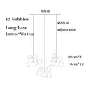 GobekUsa Bubble Ball Pendant Light: Golden Iron Glass Lamp for Kitchen Island, LED Fixtures