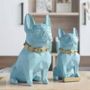 GobekUsa Dog Statue Resin Decor Modern Art Animal Sculpture Figurine Garden Home Ornaments