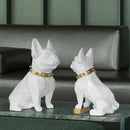 GobekUsa Dog Statue Resin Decor Modern Art Animal Sculpture Figurine Garden Home Ornaments